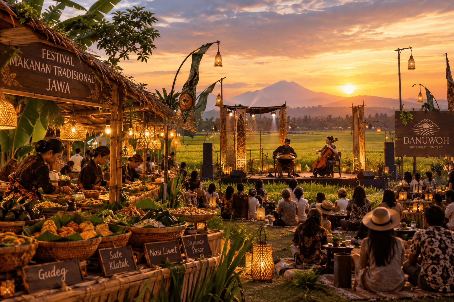 Rice field rural atmosphere